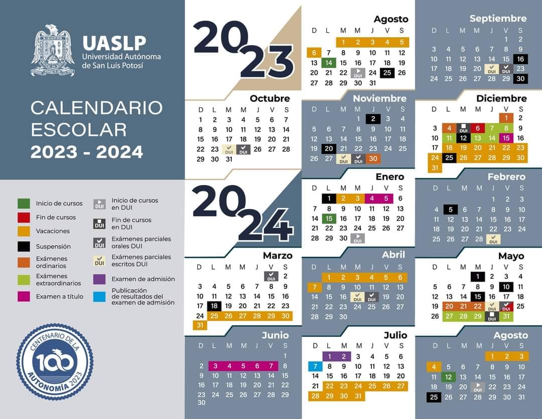 Calendario Escolar 2023 Uaslp Ingenieria Alumnos IMAGESEE